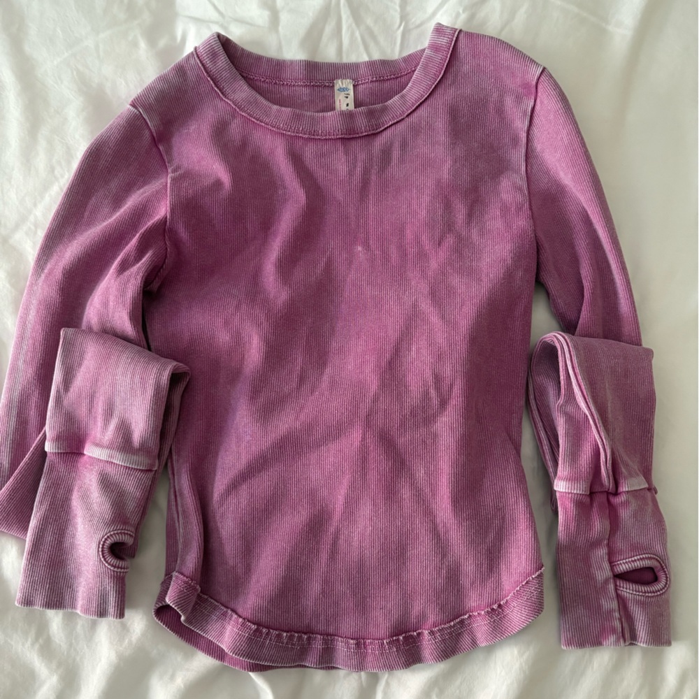 Pink Fitted Long Sleeve Sweatshirt